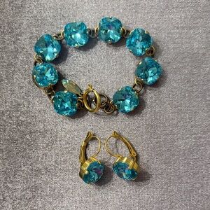Elegant Blue Crystal Jewelry Set